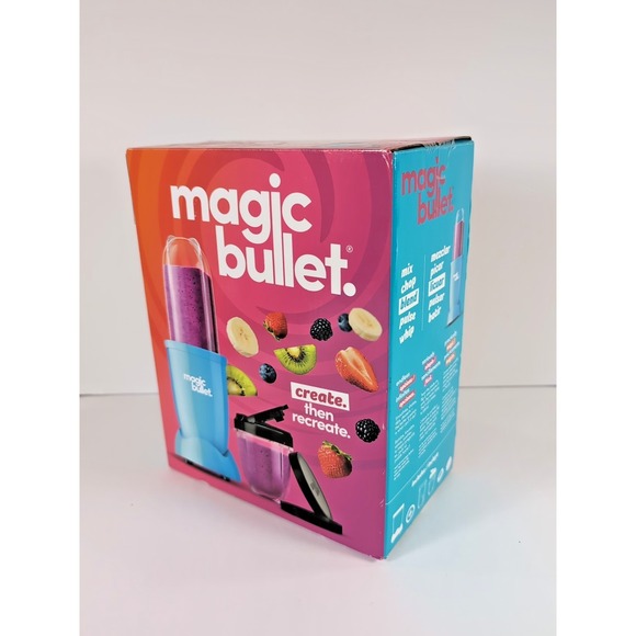 Magic Bullet Essential Personal Blender And To Go Cup Lid Glacier Blue New Box - Picture 3 of 7